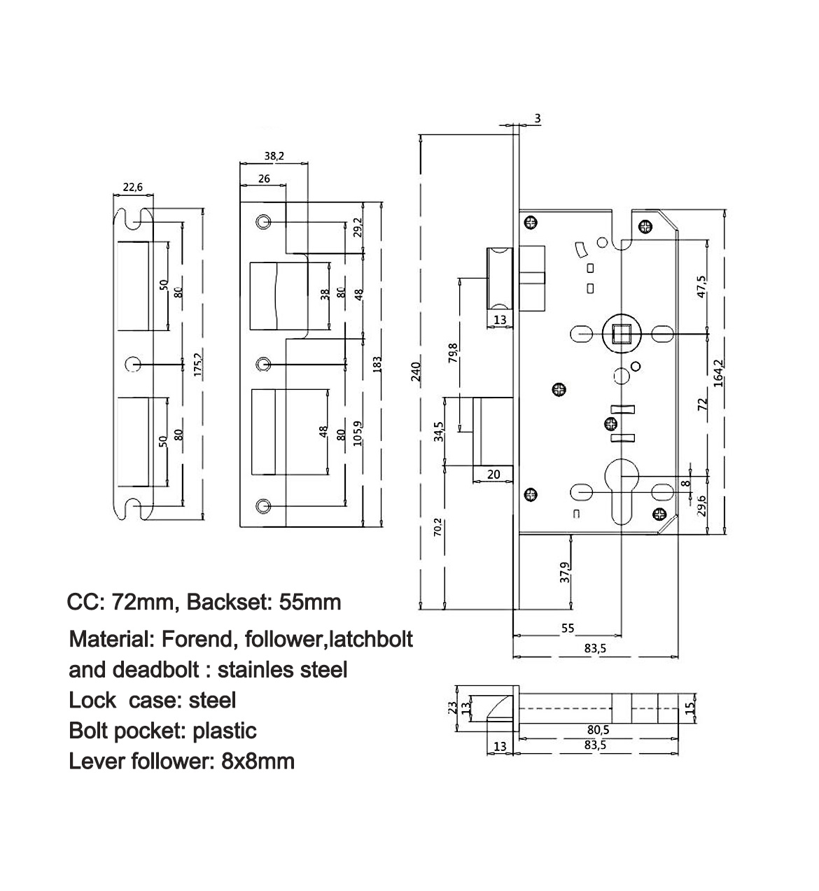 Mortise Lock ML1